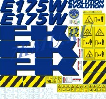 Набор стикеров для экскаватора Fiat-Kobelco E175W